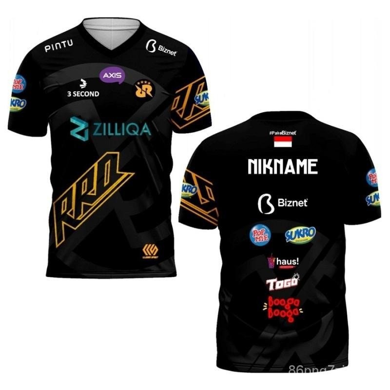 Jersey RRQ 2024 S14 Hoshi Jersey RRQ Mpl Season 11 Jersey RRQ M4 Jersey ฟรีที่กําหนดเองชื่อ Baju Jer