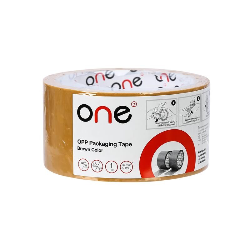 ONE เทปปิดกล่อง (48 มม.x45 หลา) สีชา ONE