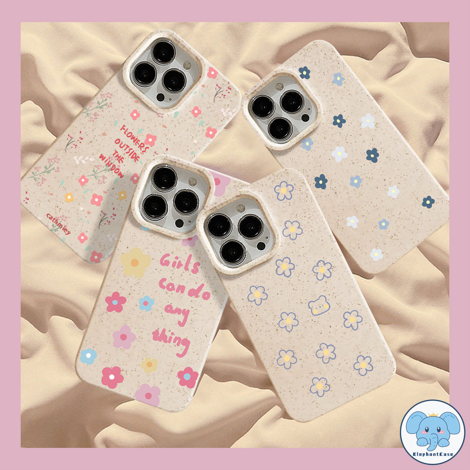 ดอกไม้เล็กๆ น่ารักหมีเข้ากันได้เคสไอโฟน 16 11 15 XR 13 14 12 Pro Max 16 13 14 15 Pro 16 6 7 8 Plus XS X MAX SE 2020