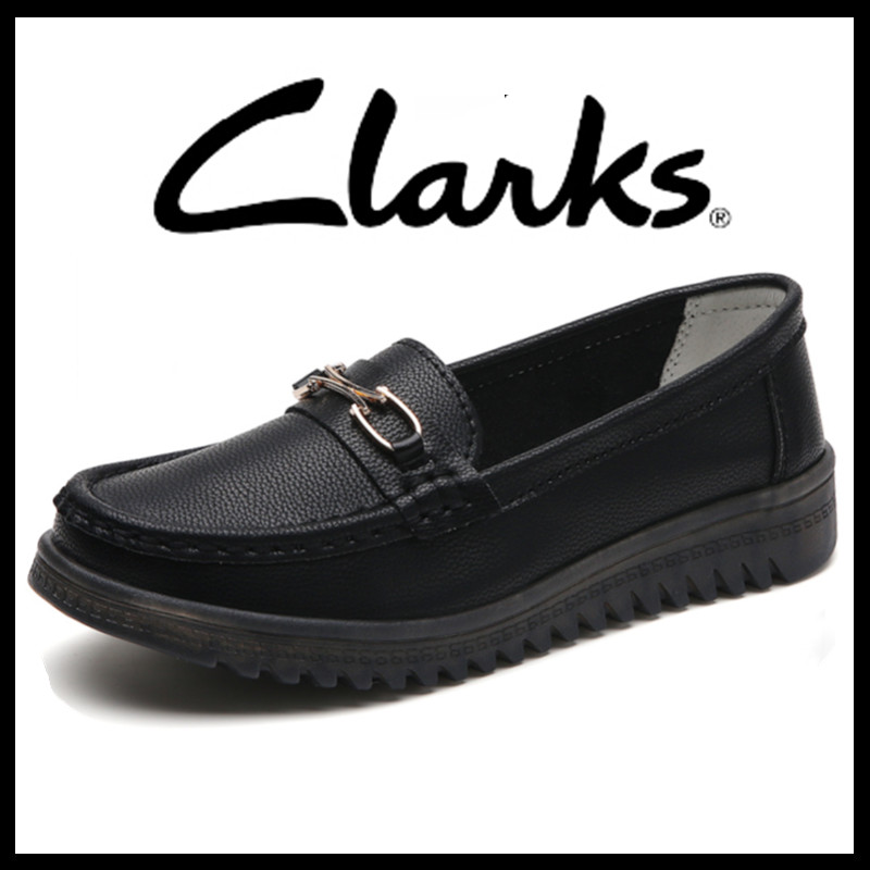 READY STOCK รองเท้าผู้หญิง Clarks_ หนังลอกลายสุภาพสตรี Boat Shoes Flat Shoes