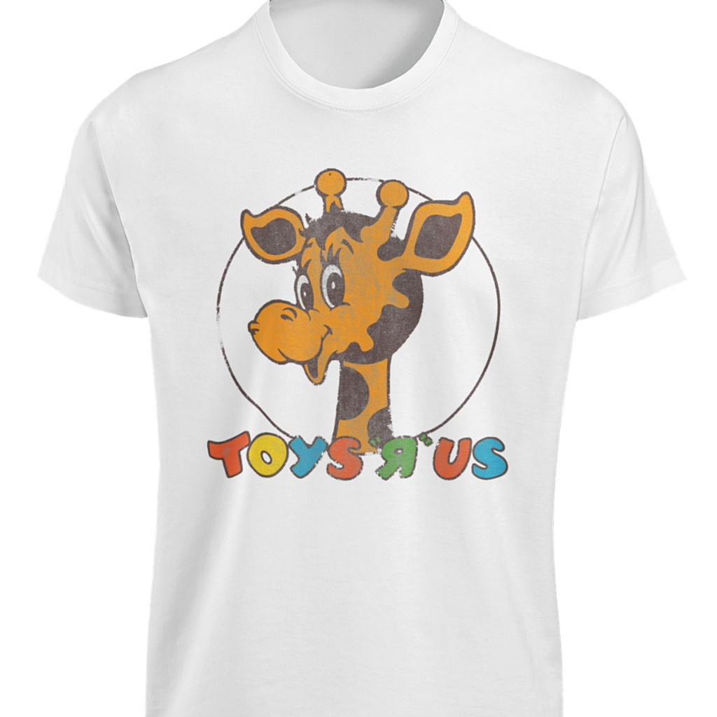 Vintage Toys R Us Geoffrey Giraffe เสื้อยืด 80S 90S Retro ล้อเลียน Tee Vtg