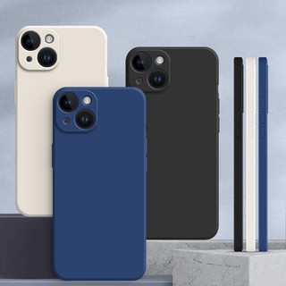 เคส iPhone 13 / 14 สีทึบ iPhone 16 / 15 เคสป้องกันซิลิโคนป้องกันการตกสีพื้นเรียบง่าย ยัง YT