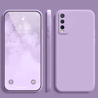 เคส Vivo Y20 Y20i Y20S สีทึบ Vivo Y20i Y20S เคสซิลิโคนป้องกันการตกสีธรรมดาเรียบง่าย YT