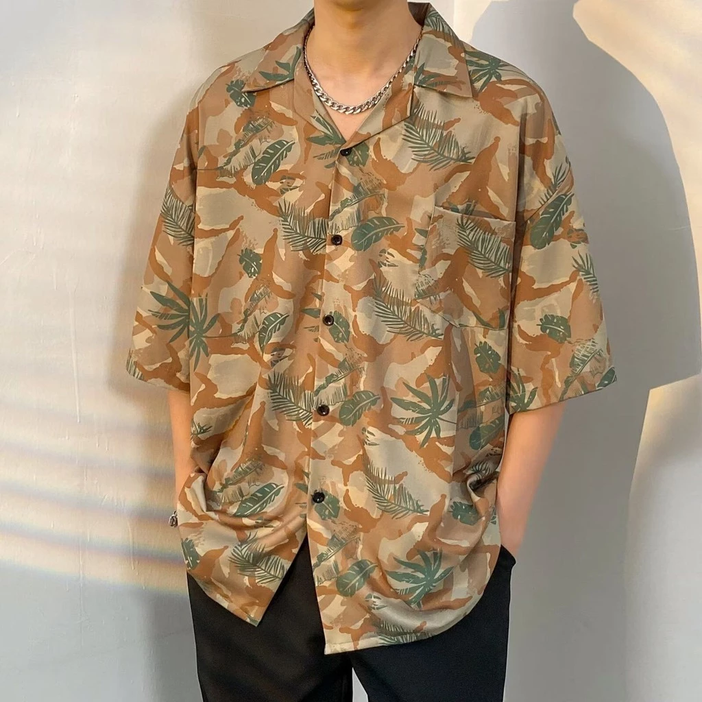 56MEN เสื้อฮาวาย แขนสั้น ลายดอก คอปกคิวบา thumbnail 9