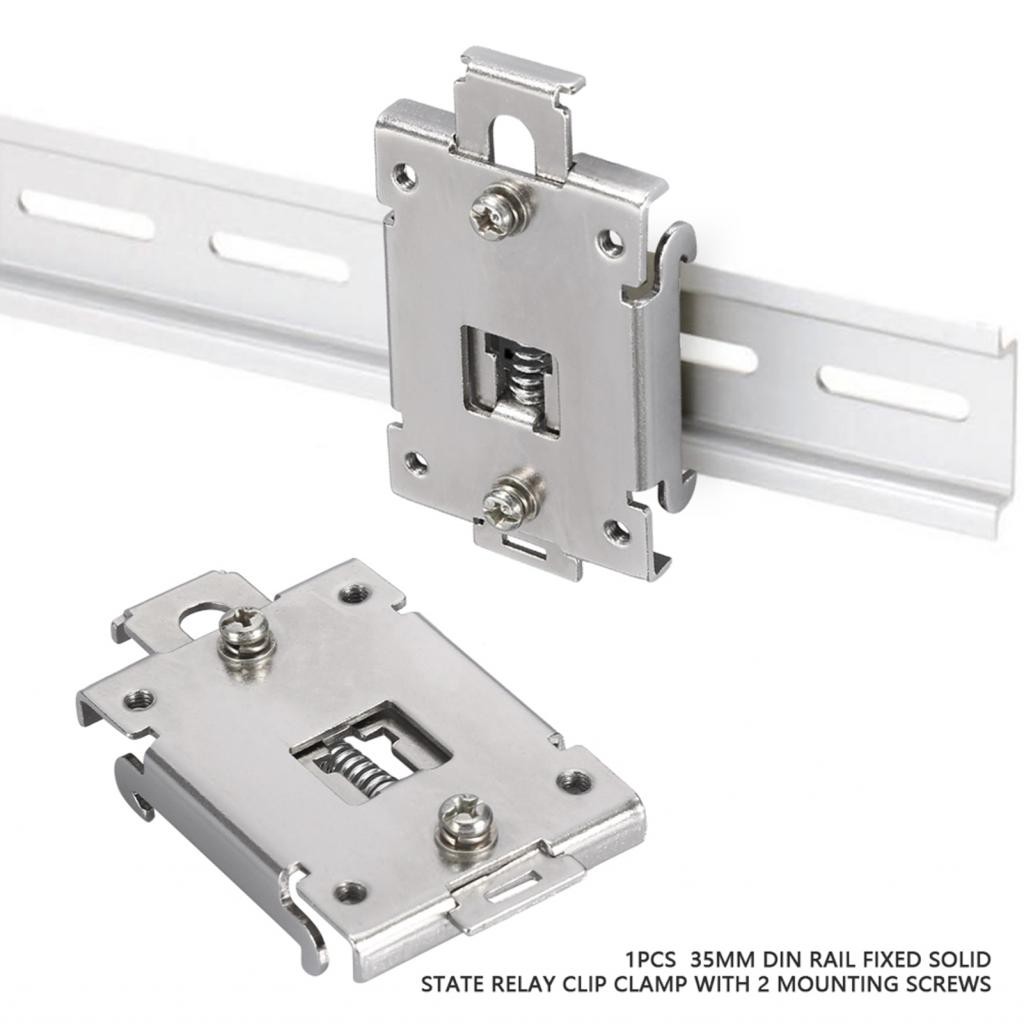 1 ชิ้น 35 มิลลิเมตร DIN Rail คงที่ Solid State Relay คลิป Clamp 2 สกรูยึด