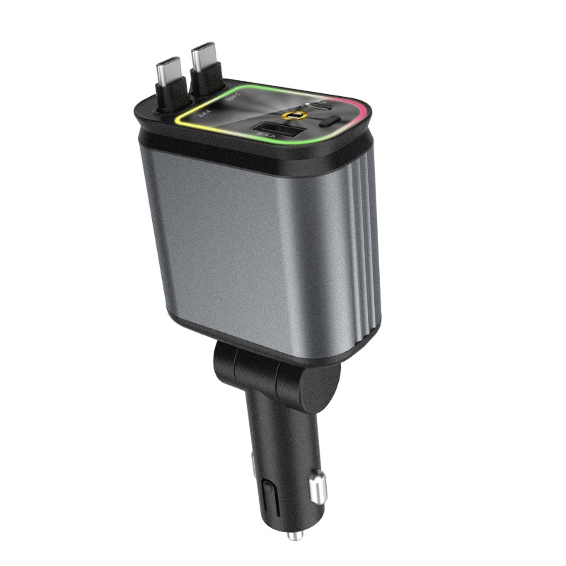 Niki Car Charging Adapter Double USB C USB A Car Charger with Star Projector Light