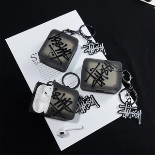 Stussy Soft TPU ซิลิโคนสแควร์สําหรับ AIRPODS 4 PRO2 /1/2/3 PRO ป้องกันกรณีเฉพาะเชลล์ฝาครอบป้องกันอุปกรณ์เสริม