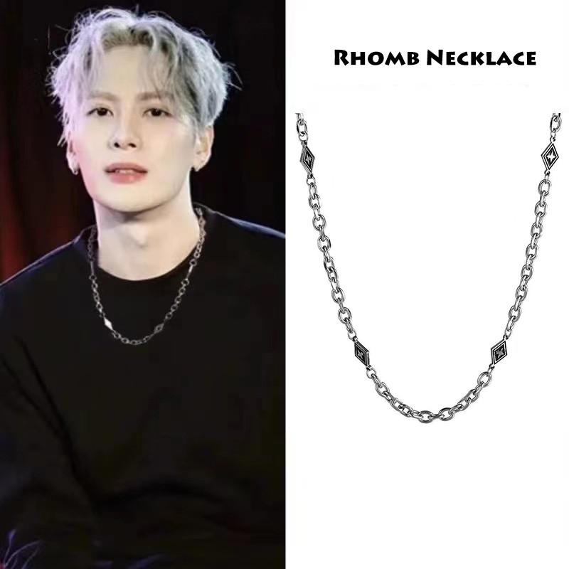 Hip Hop Rhomb สร้อยคอ Unisex อินเทรนด์ Punk สไตล์ Chain Niche Design Collarbone Chain ผู้ชาย Hoodie อุปกรณ์เสริม