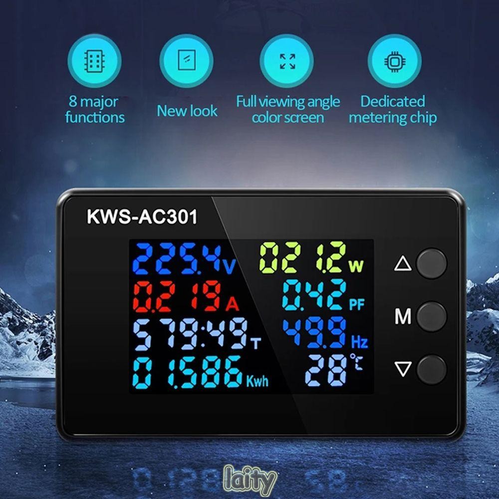 Laity AC Wattmeter จอแสดงผล LED KWS-AC301 เครื่องวัดพลังงานกําลังสูงความแม่นยําสูง