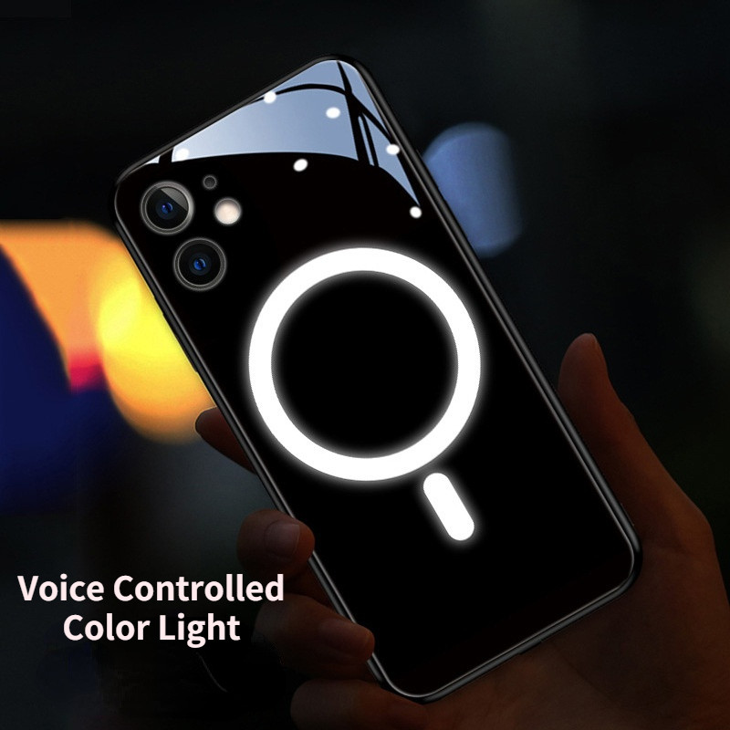 หรูหรา high-end แก้ว LED light glow เคสโทรศัพท์สําหรับ iPhone 16promax 16plus 16pro 16 15 15Promax 15plus 15pro 14Promax 14plus 14pro 14 13Promax 13 13pro 12ProMax 12pro 11ProMax 11ProMax 11ProMax 11ProMax 11ProMax 11ProMax 11