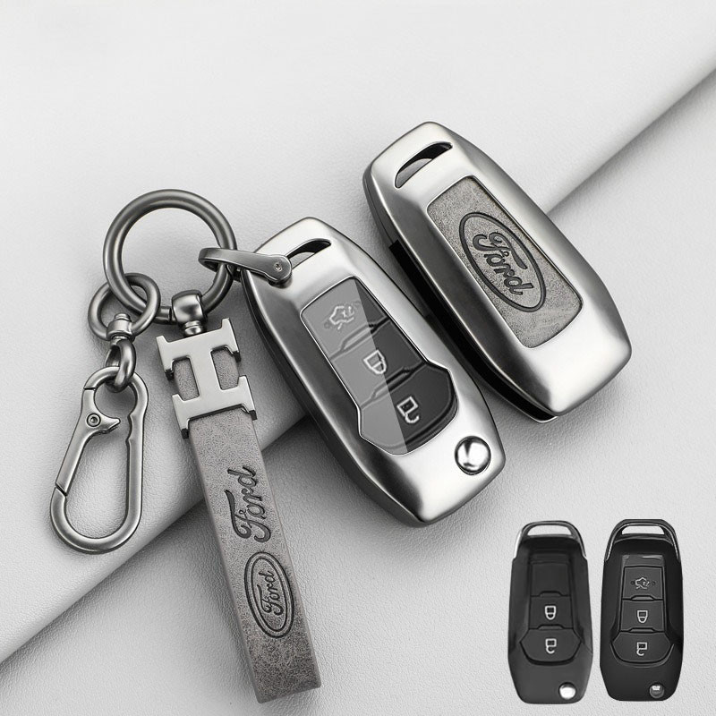 Ford Ranger XLS Ranger XLT Everest Flip Flip Key Case เคสกุญแจหนังโลหะผสมสังกะสี