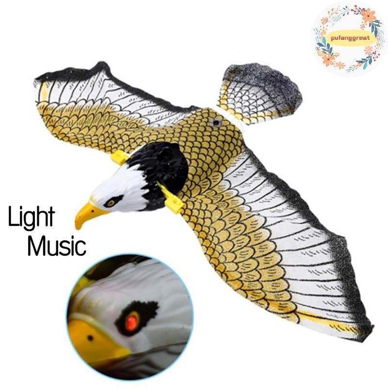 Pufanggreat Luminous Bird Repellent แขวน Eagle พร้อมเพลง Flying Bird Scarer Flying Bird TH