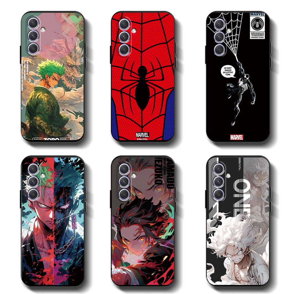 Softcase Samsung Galaxy A54 5g A13 5g A14 4g 5g A24 4g M14 5g AnticrackปลอกคุณภาพสูงTPUป้องกันซิลิคอนยางสีดํากรณี