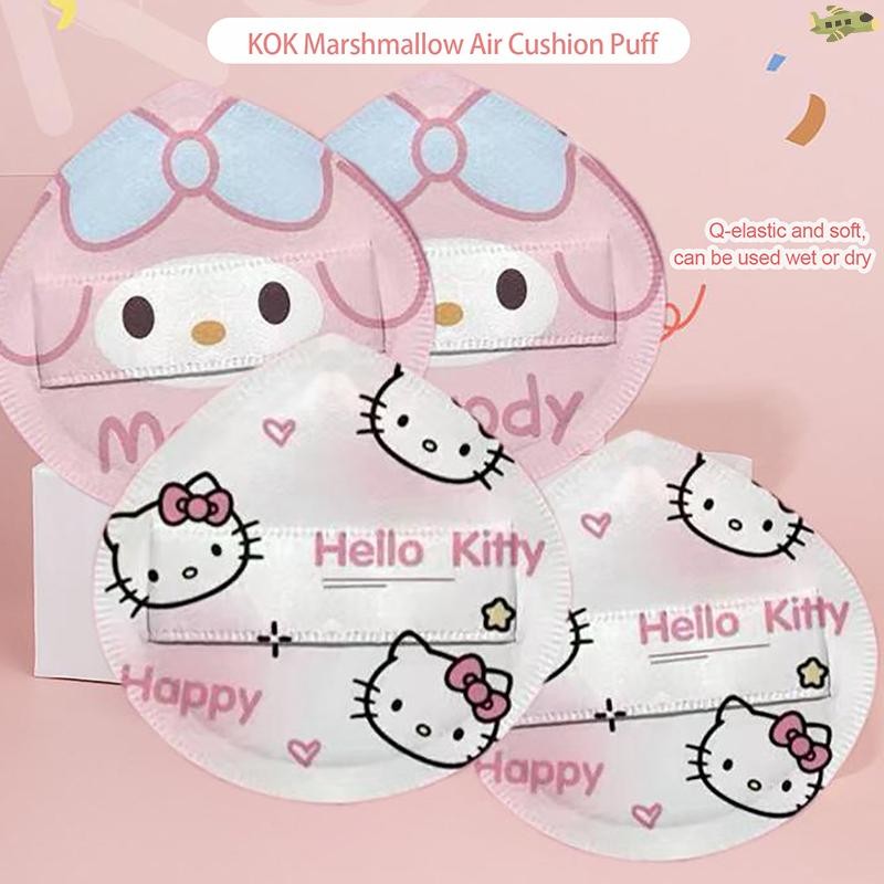 [UN] การ์ตูน Sanrio My Melody Kuromi Y2k Cotton Candy Air Cushion แป้งพัฟ Ins สาวหัวใจ Kawaii Beauty