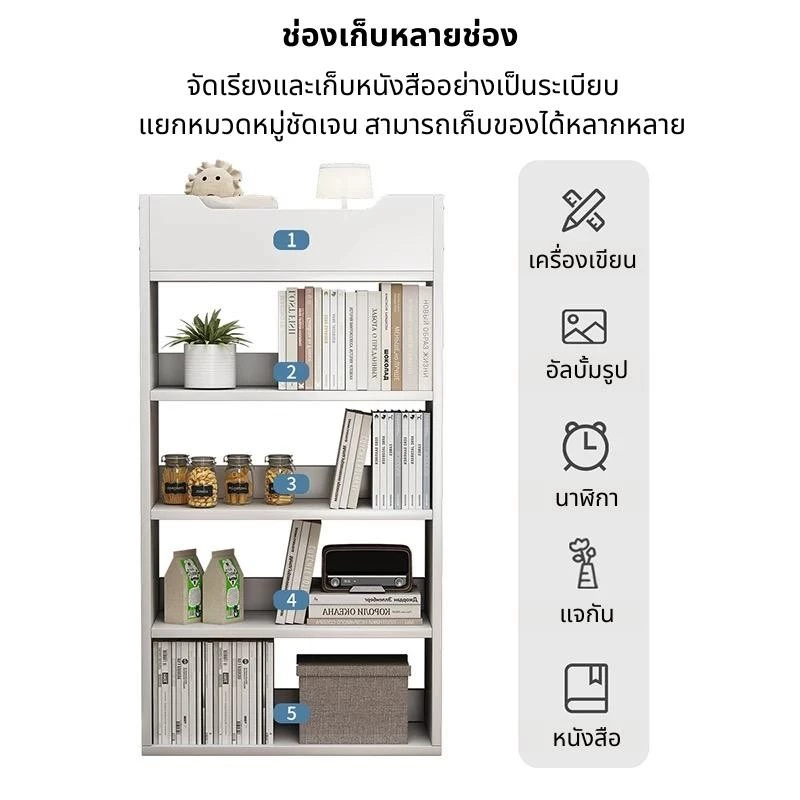 ชั้นวางของ ชั้นหนังสือ สไตล์มินิมอล ไม้คุณภาพดี thumbnail 3