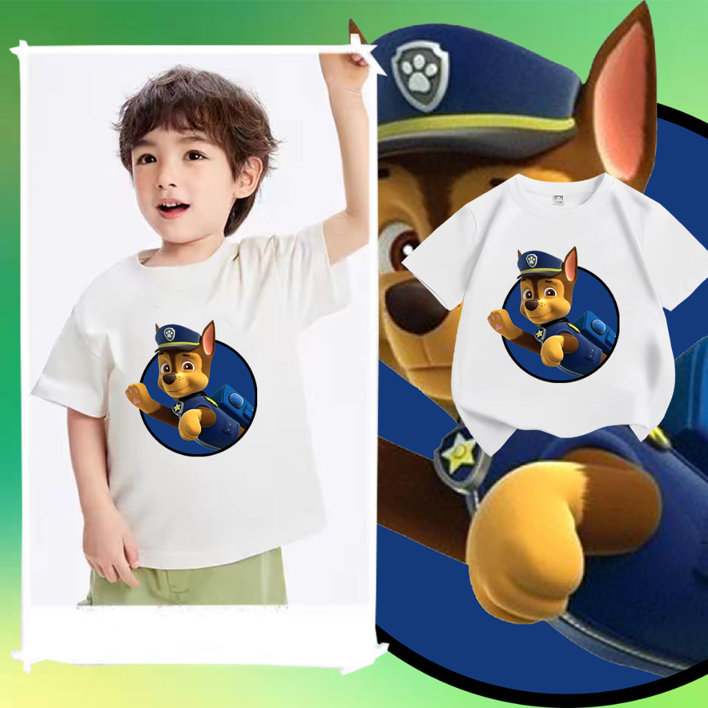 🎃🎃happy halloween!! paw patrol เสื้อผ้าเด็กแฟชั่น เสื้อยืดเด็กโต ลายเจ้าตูบสี่ขาPaw Patrol Children'