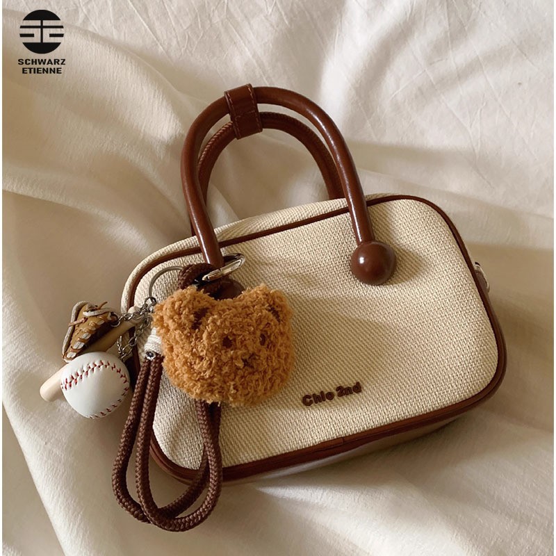 SCHWARZ ETIENNE กระเป๋าสะพายข้างผู้หญิง Oat Qiao Brown Tote Bag