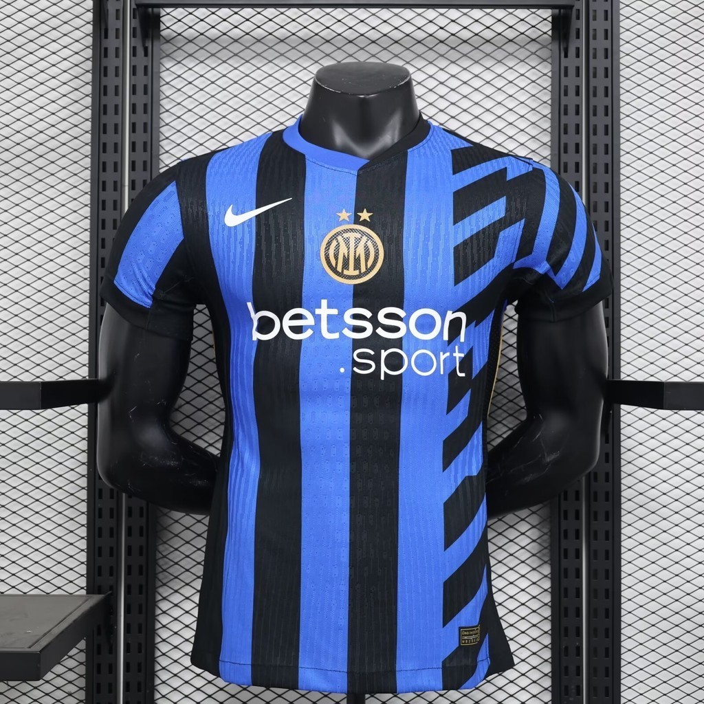 [player Version] เสื้อแข่งเหย้า 2425 Inter Milan เสื้อฟุตบอลคุณภาพสูง เสื้อแขนสั้น