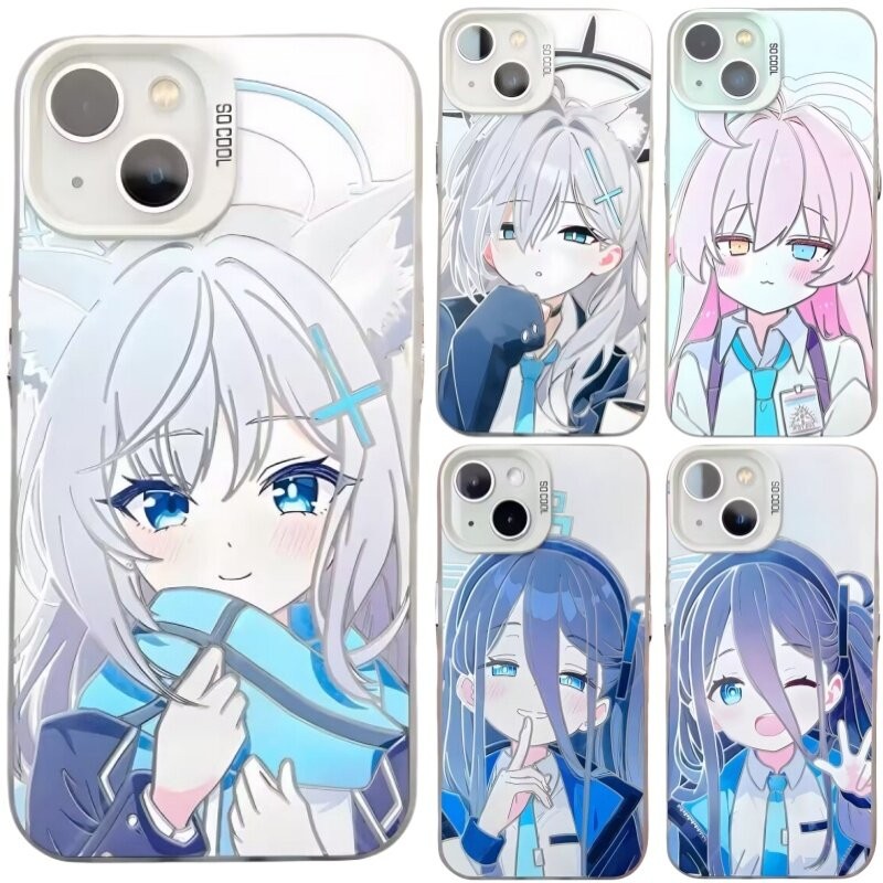 Blue Archive เคสโทรศัพท์สําหรับ Iphone 11 12 Pro Max XR 7 8 6 6S Plus XS Max XS Max X Iphone6 Iphone7 กรณีเกมชุบกันกระแทกแข็ง