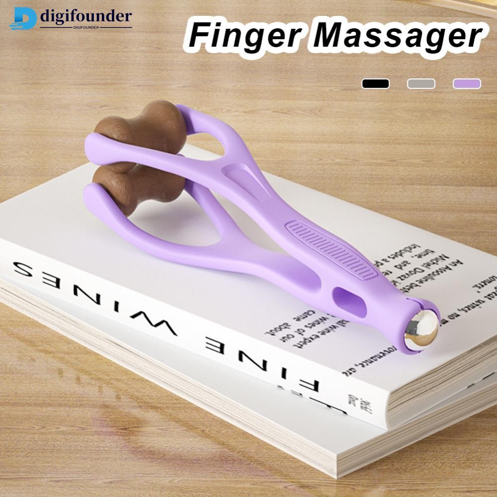 DIGIFOUNDER Hand Massager Hand Joint Meridian Massage คู่มือเรียวนิ้วมือใส Acupoints เข็มหินนิ้วมือน