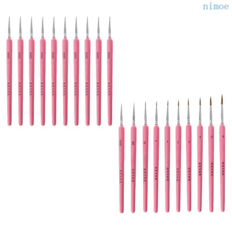 Nio 10 ชิ้นชุด Wolf Hair Hook Line ปากกา Fine Paint Brush ชุดปากกาศิลปินสีน้ํา Acr