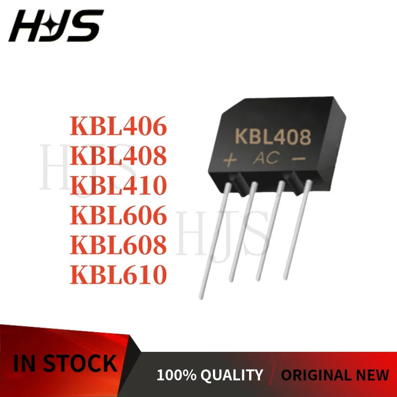 1-5PCS KBL406 KBL410 KBL606 KBL608 KBL610 KBL408 Rectifier สะพานซ้อน