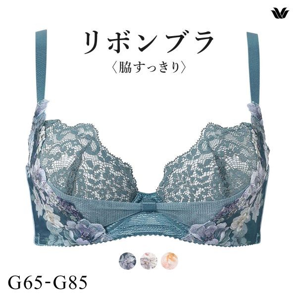 Wacoal Ribbon Bra side-slimming BXB443 (Size G)(40BXB443G)(Direct from Japan)1