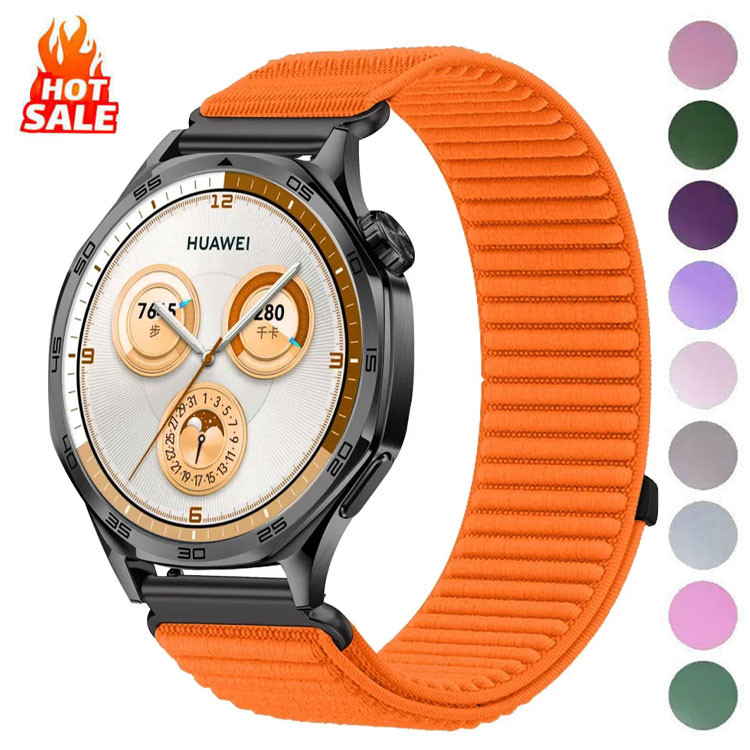 18 20 22 มม.กีฬาไนลอนสําหรับ Samsung Galaxy Watch 7 6 5 4 สร้อยข้อมือสานสําหรับนาฬิกา Huawei GT5 GT4 41 มม.GT 5 Pro 42 มม.