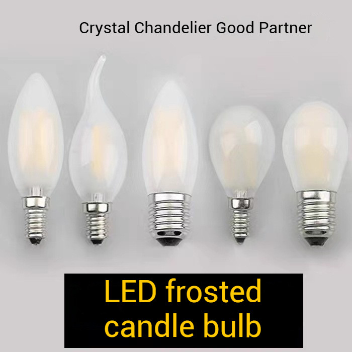 [220V} E14 E27LED Frosted Filament Bulb เลียนแบบทังสเตนหลอดไฟ Edison Pointed Bulb Pull Tail Bulb 360