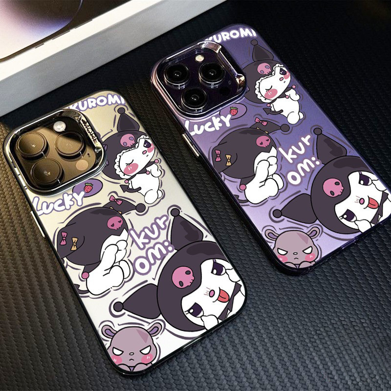 เคสแข็งคุณภาพ คุโรมิ เคสการ์ตูนน่ารัก for IPhone 13 12 14 15 Pro Max 8Plus XR XS Max เคสไอโฟน11