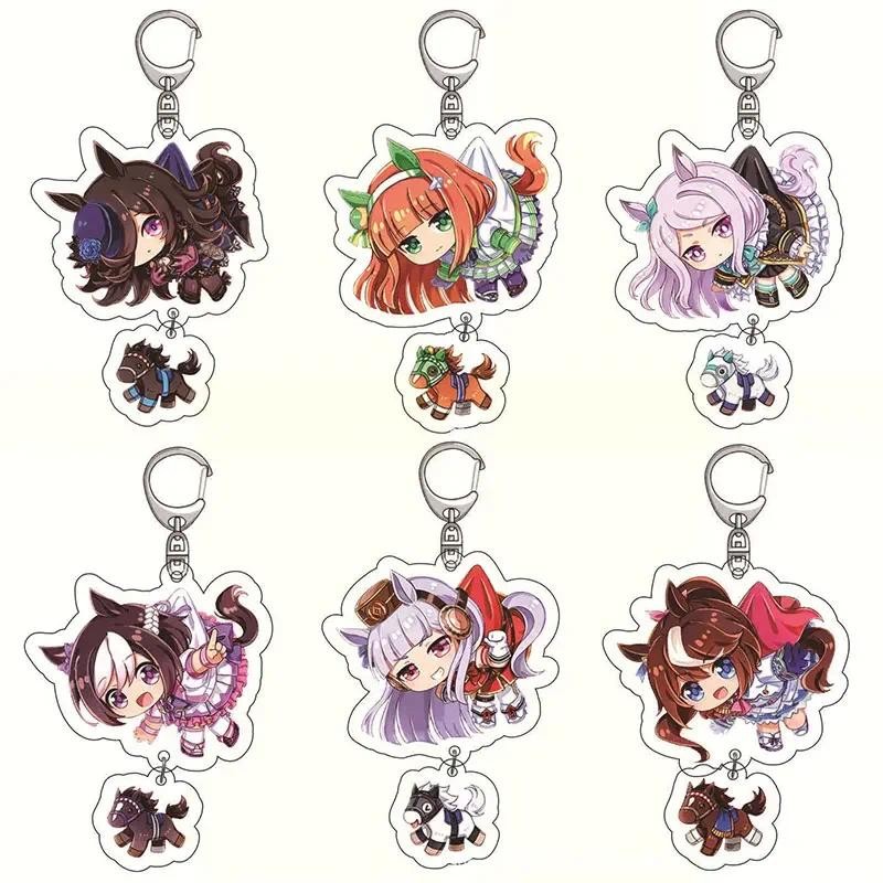 พวงกุญแจอนิเมะ Umamusume: Pretty Derby Cute Figures Special Week Silence Suzuka Tokai Teio Pendant Ca