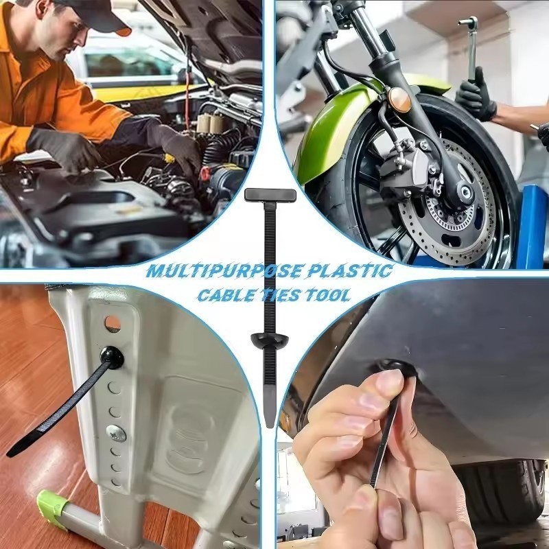 10/30/50Sets Universal Fastener Screw Tools - Nylon Cable Tie Buckle - Auto Self-Locking Wire Management Strap - Heavy Duty Fixed Straps - รูปที่ 5