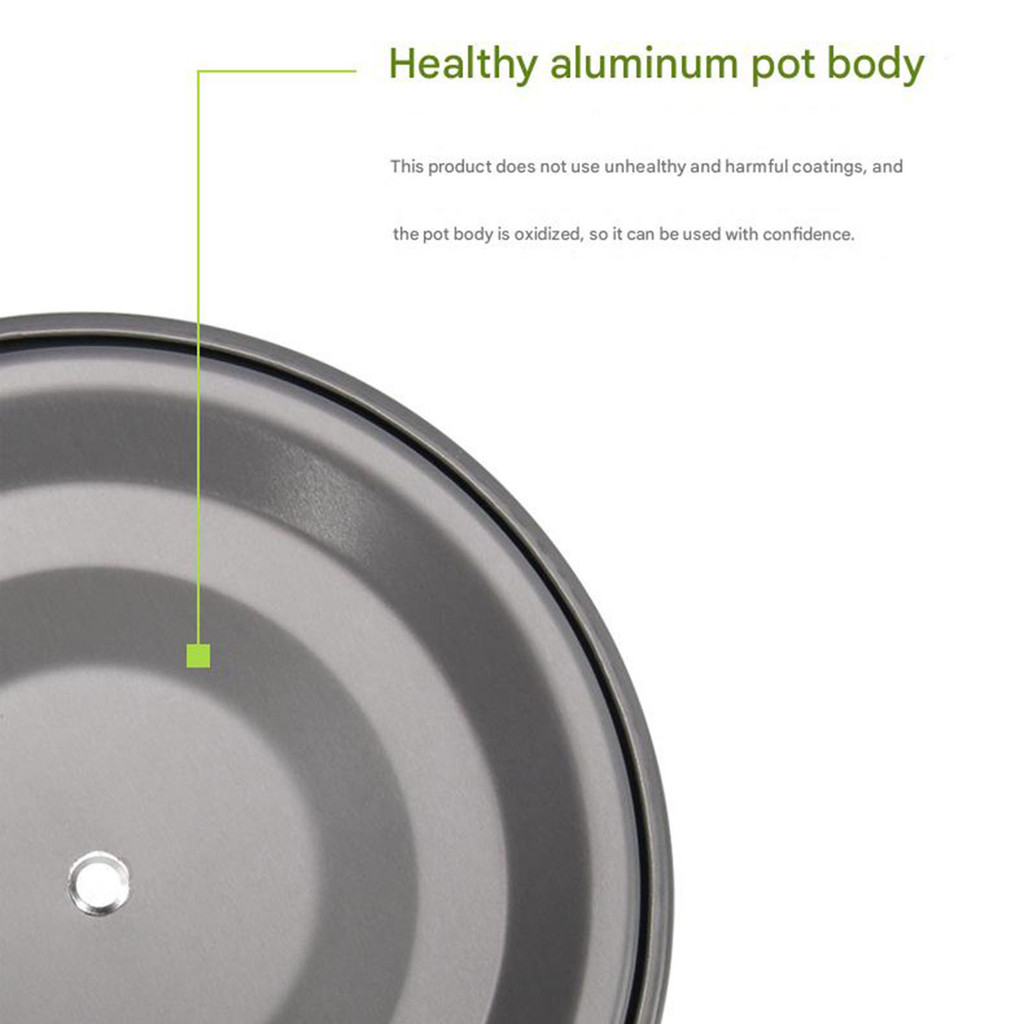 【ได้รับใน 1-3 วัน 🔥】1เซ็ตกลางแจ้งตั้งแคมป์ชุดเครื่องครัวชุดทําอาหารกลางแจ้งอุปกรณ์อลูมิเนียมกลางแจ้งหม้อเดินทางบนโต๊ะอาหารครัวเดินป่าปิกนิกบาร์บีคิว - รูปที่ 4