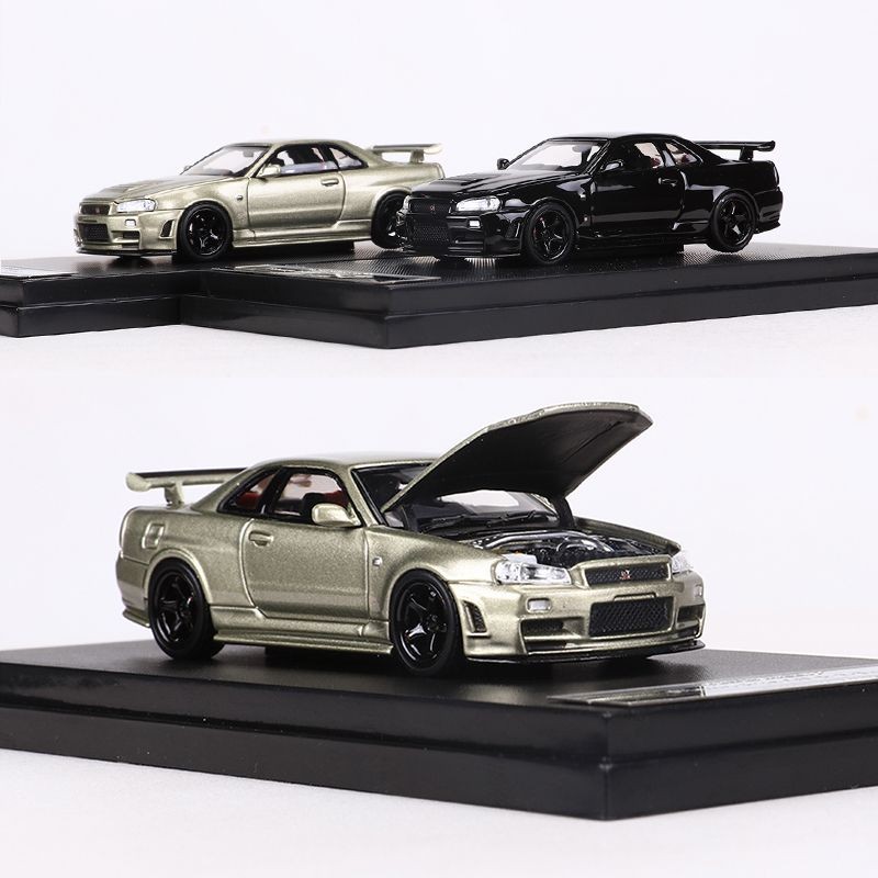 MH 1: 64 Nissan Skyline Skyline R34 Z-Tune จําลองรถรุ่นคอลเลกชัน