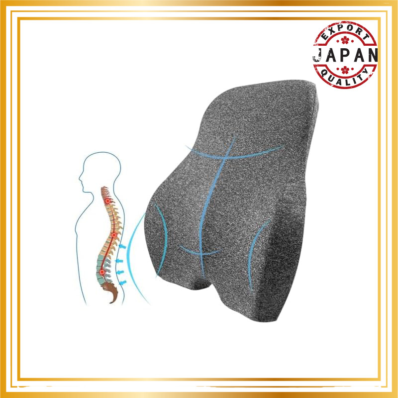 Vtesey Ergonomic Lumbar Support Cushion for Car and Office Chairs - Memory Foam Seat Cushion for Bac