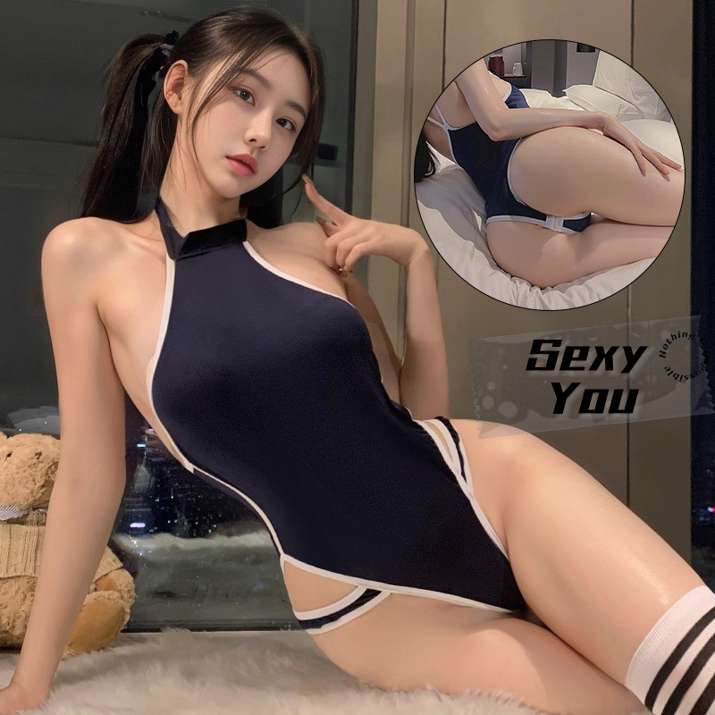 ชุดคอสเพลย์ ชุดยิมนาสติก sexy ชุดชั้นใน ถุงน่องยืดหยุ่น เปิดเป้า ชุดอ่อยแฟน