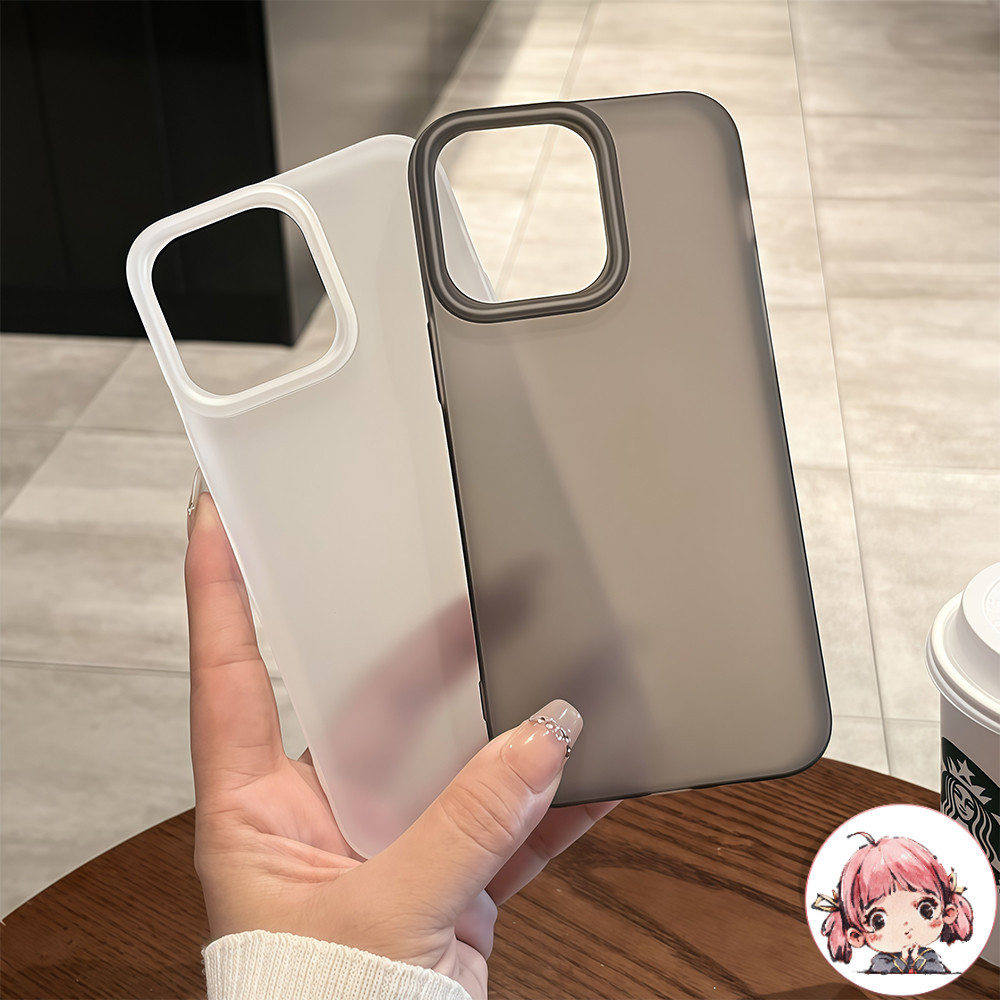 พร้อมส่ง เคสสำหรับไอโฟน12 เคสใสแบบด้าน หลายสี For IPhone13 11 12 14 6/7/8PLUS 15 16ProMAX X XS XR XSMAX ป้องกันโทรศัพท์
