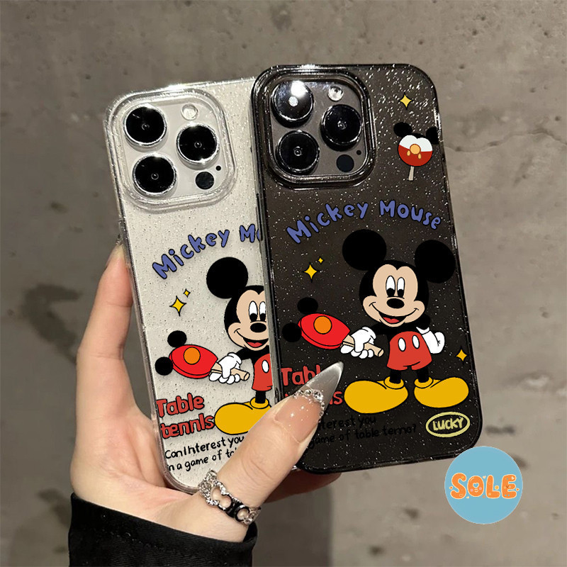 🌼Sole🌼เคสไอโฟน เคสใสกากเพชร สำหรับ iPhone 11 16 pro max 13 12 14 15 promax 7 plus  เคสใสกันกระแทก วิจิตร Flash เคสใส