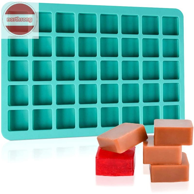 NOR 40 Cavity Square ซิลิโคน Mould Jelly Candy ช็อกโกแลตทรัฟเฟิลแม่พิมพ์ถาดตาราง Fondant เค้กเบเกอรี่ตกแต่งเครื่องมือ TH
