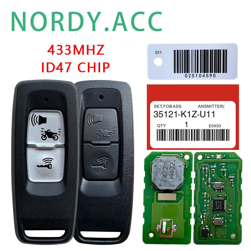 HOT Key ID47 ชิป 433 MHz 2 ปุ่ม K35- PCX160 K1Z-K2V-K2S-K2F-K2C-K2T-K1Y-K2L Airblade 350 รถจักรยานยน