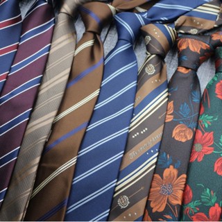 เนคไทรุ่นเรโทรสำหรับผู้ชาย สีน้ำตาลกาแฟและสีแดง ขนาด 6-8 ซม.…