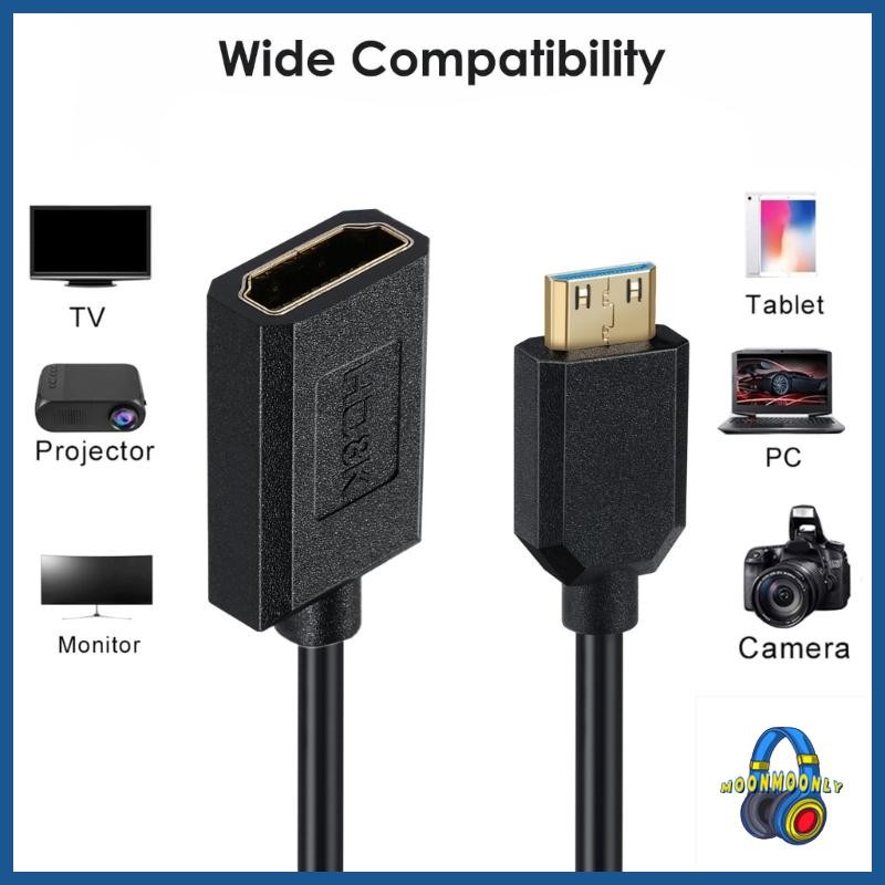 MOON Mini Camera Extension Adapter Cable 2 1 รองรับ 8K60Hz 4K120Hz สําหรับแล็ปท็อปกราฟิกการ์ด