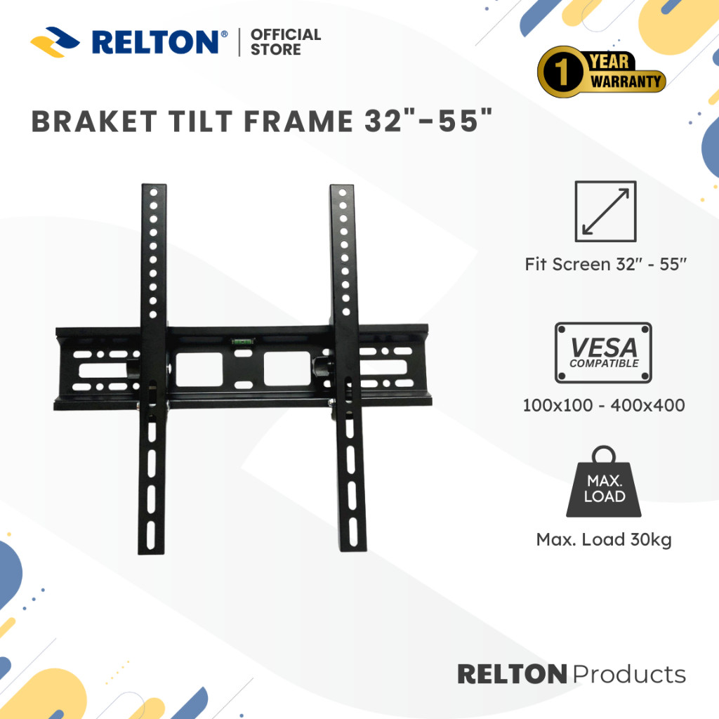 LED TV Bracket QLED LCD Monitor 32 "-55" Tilt Frame Wall Mount HT002 TV Bracket Waterpass