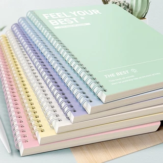 สมุดโน๊ตสันห่วง ปกสีพาสเทล สมุดโน๊ตสันห่วงกระดูกงู สมุดจด ไดอารี่ สมุดน่ารัก | A5/B5 สีสันหวานละมุ