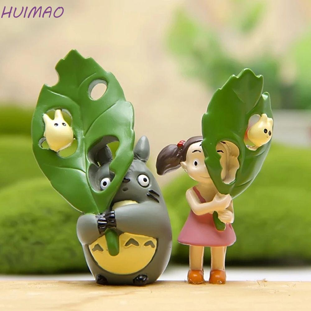 HUIMAO Action Figure Hayao Miyazaki Garden Collection ของเล่น Mini Anime Ghibli Totoros