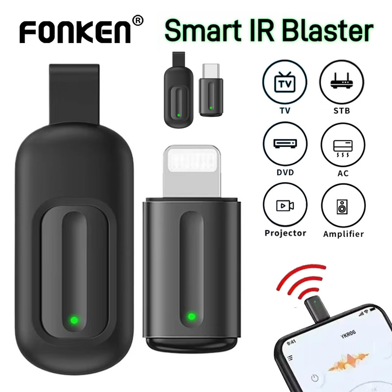 Fotonkne สมาร์ท IR รีโมทคอนโทรล Type-C/iOS อินฟราเรด Emitter พร้อมโทรศัพท์ App ควบคุมอะแดปเตอร์ขนาดเล็กสําหรับสมาร์ทโฟนทีวีอุปกรณ์ AC