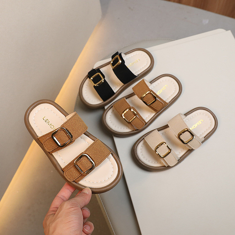 2-SANDAL SLIPPERS S33 FASHION STYLE สําหรับเด็ก SOFT SOLES SIZE 23-30