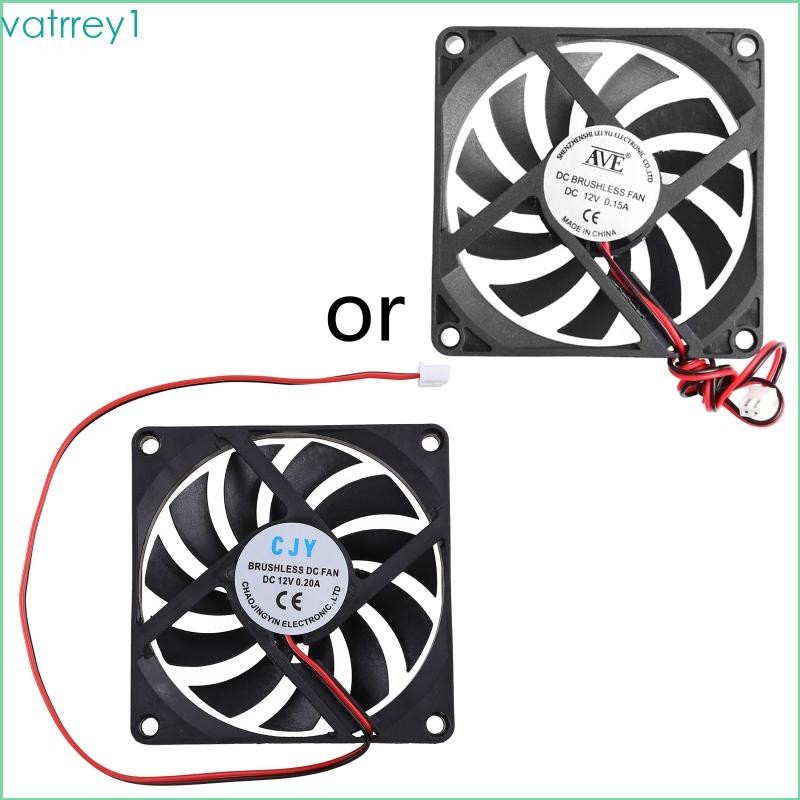 12V 2-Pin 80x80x10mm PC Computer CPU System Heatsink Brushless Cooling Fan 8010