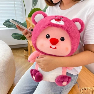 ตุ๊กตาหมีลูปี้ Loopy น่ารัก ชุดดอกไม้ ใส่หัวได้ ของขวัญวันเกิด สาวๆ ฟินแน่นอน! 25CM