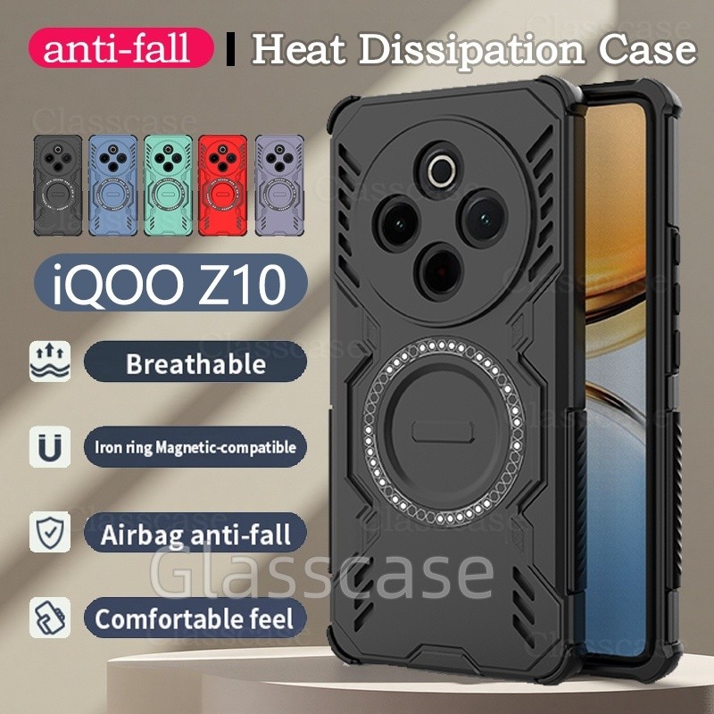 IQOO Z10 2025 สําหรับ Vivo iQOO Z10 X Turbo Pro Z10X Z10Turbo Z10TurboPro iQOOZ10 Hollow การกระจายความร้อนเคสโทรศัพท์ป้องกันกล้องสี่มุมถุงลมนิรภัยกันกระแทกปกหลัง